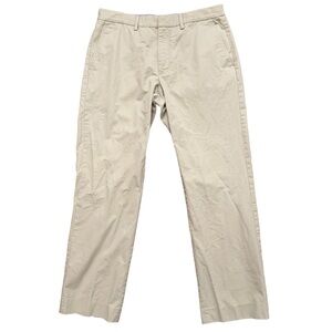 J.Crew Pants Mens Size 33x32 Bedford Chino Flat Front 100% Cotton Beige